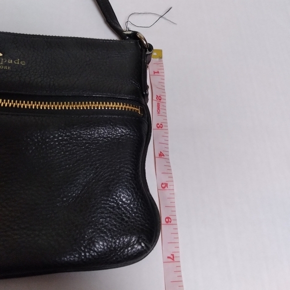 Kate Spade Black Cow Leather Crossbody Purse with Gold Tone Hardware - Picture 13 of 15
